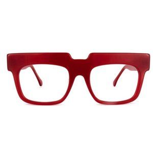 COPY - Za'hira Rectangle Layla Clear Lens Eyeglasses Red